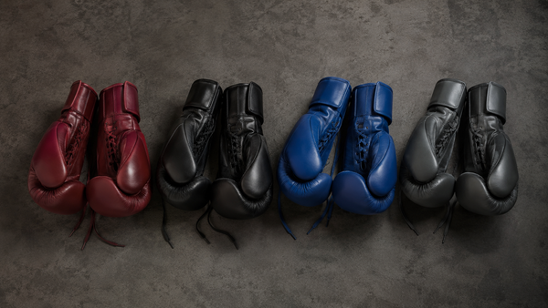Four pairs of boxing gloves compared side by side — best boxing gloves Australia