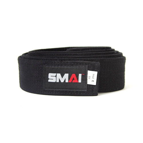 SMAI Deluxe Martial Arts Black Belt | 5cm Wide & Embroidery Ready - Sambo Store Australasia
