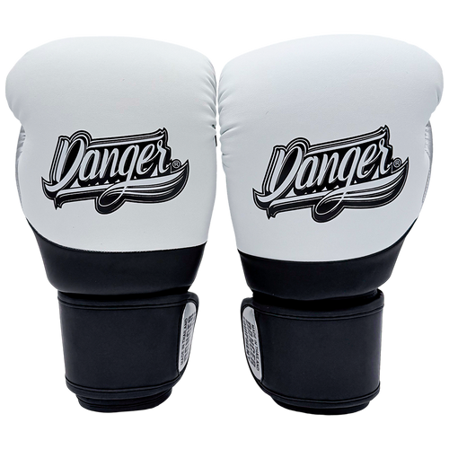 Boxing Gloves Danger EVO 3 Microfiber White Black Silver - Sambo Store Australasia