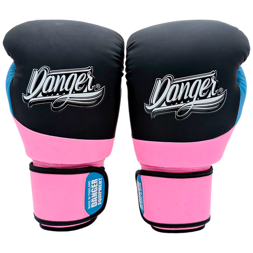 Boxing Gloves Danger EVO 3 Microfiber Black Pink Blue - Sambo Store Australasia