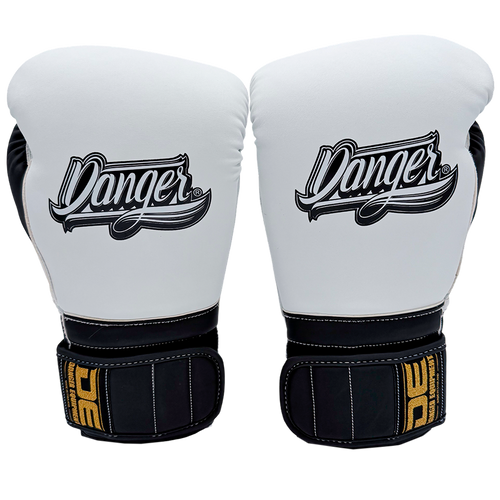 Boxing Gloves Danger Mexican Microfiber White Black - Sambo Store Australasia