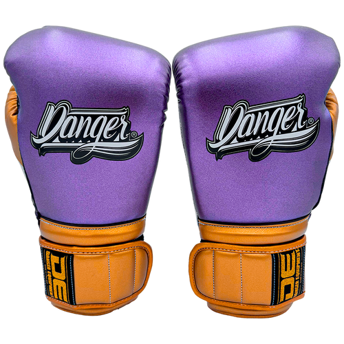 Boxing Gloves Danger Mexican Microfiber Purple Gold - Sambo Store Australasia