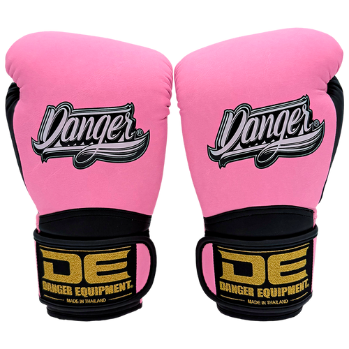 Boxing Gloves Danger Rocket Microfiber Pink Black - Sambo Store Australasia