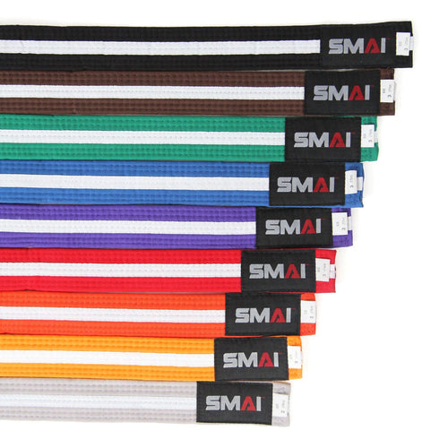 Martial Arts Belt - White Stripe - Sambo Store Australasia