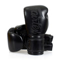 Fairtex Solid Black Microfibre Boxing Gloves