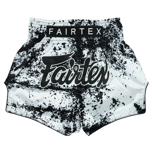 Fairtex Grunge White Muay Thai Shorts - Sambo Store Australasia