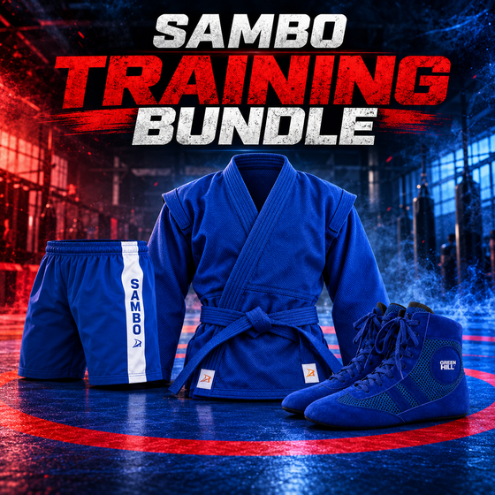 Sport sambo training bundle with DSI kurtka, shorts and Green Hill shoes