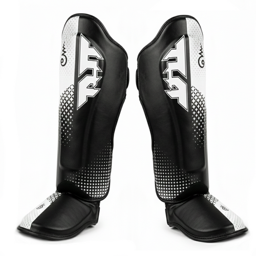 TUFF Black/White Shin Guards - Sambo Store Australasia