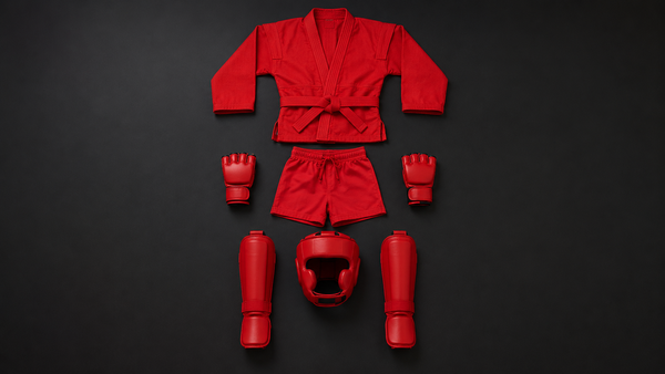 Full Combat SAMBO gear kit: jacket, gloves, headgear, shin guards