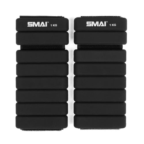 Weighted Ankle / Wrist Bracelets 1KG (Pair) - Black - Sambo Store Australasia