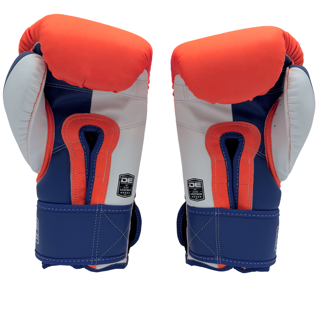 Boxing Gloves Danger Mexican Microfiber Orange Blue - Sambo Store Australasia