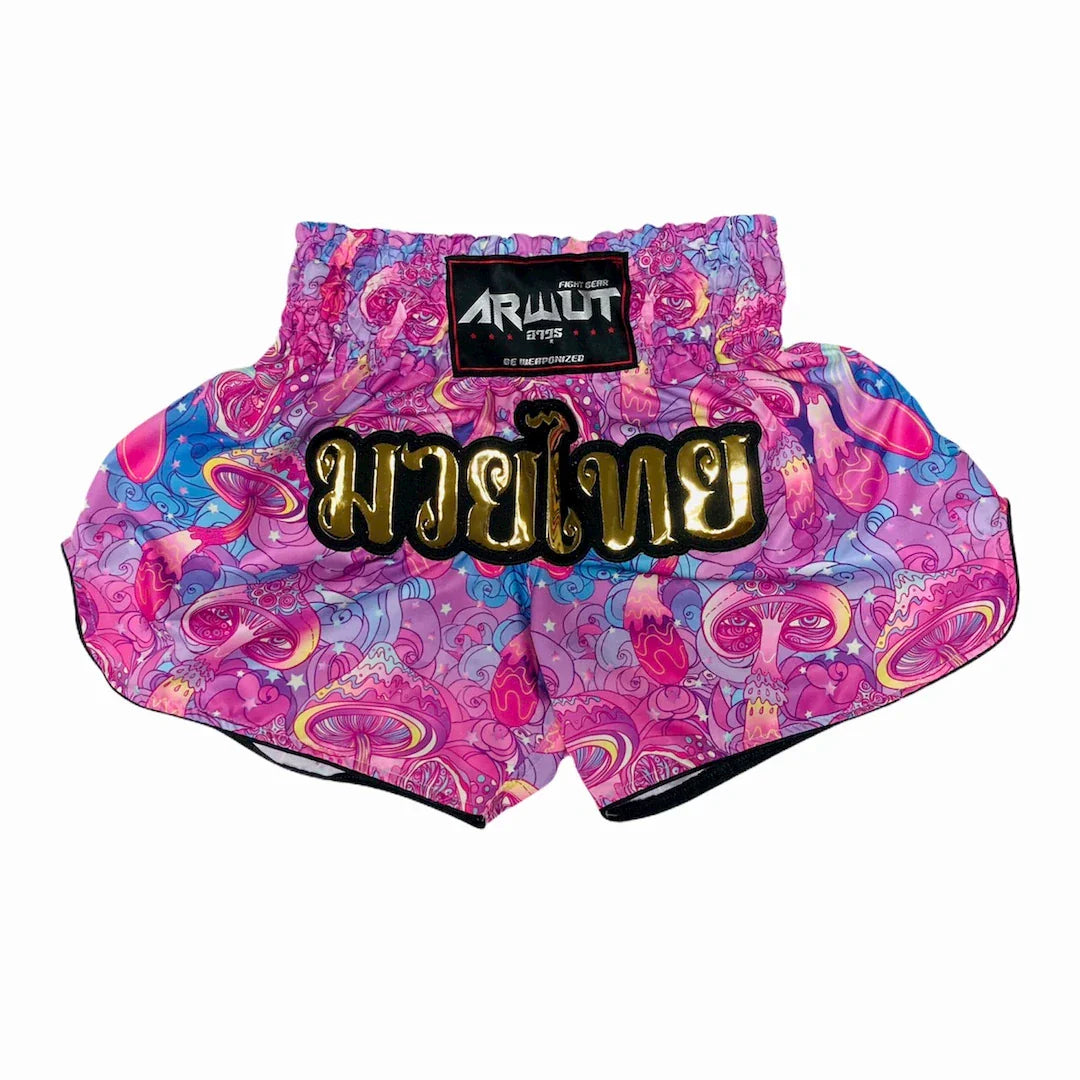 Arwut Psychedelic Trippy Shrooms Muay Thai Shorts - Sambo Store Australasia