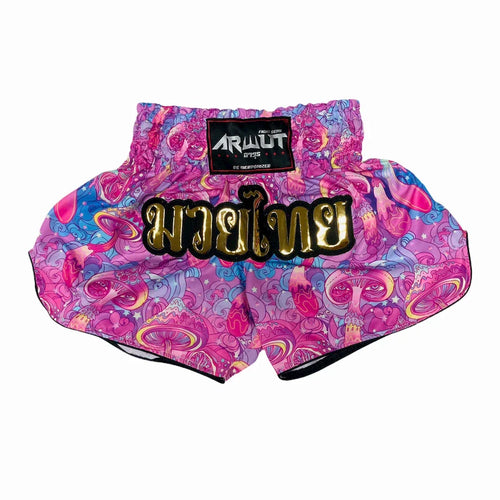 Arwut Psychedelic Trippy Shrooms Muay Thai Shorts - Sambo Store Australasia