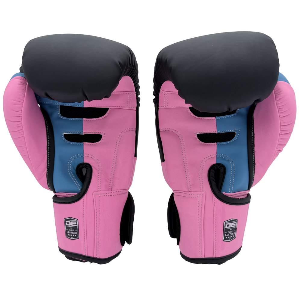 Boxing Gloves Danger EVO 3 Microfiber Black Pink Blue - Sambo Store Australasia