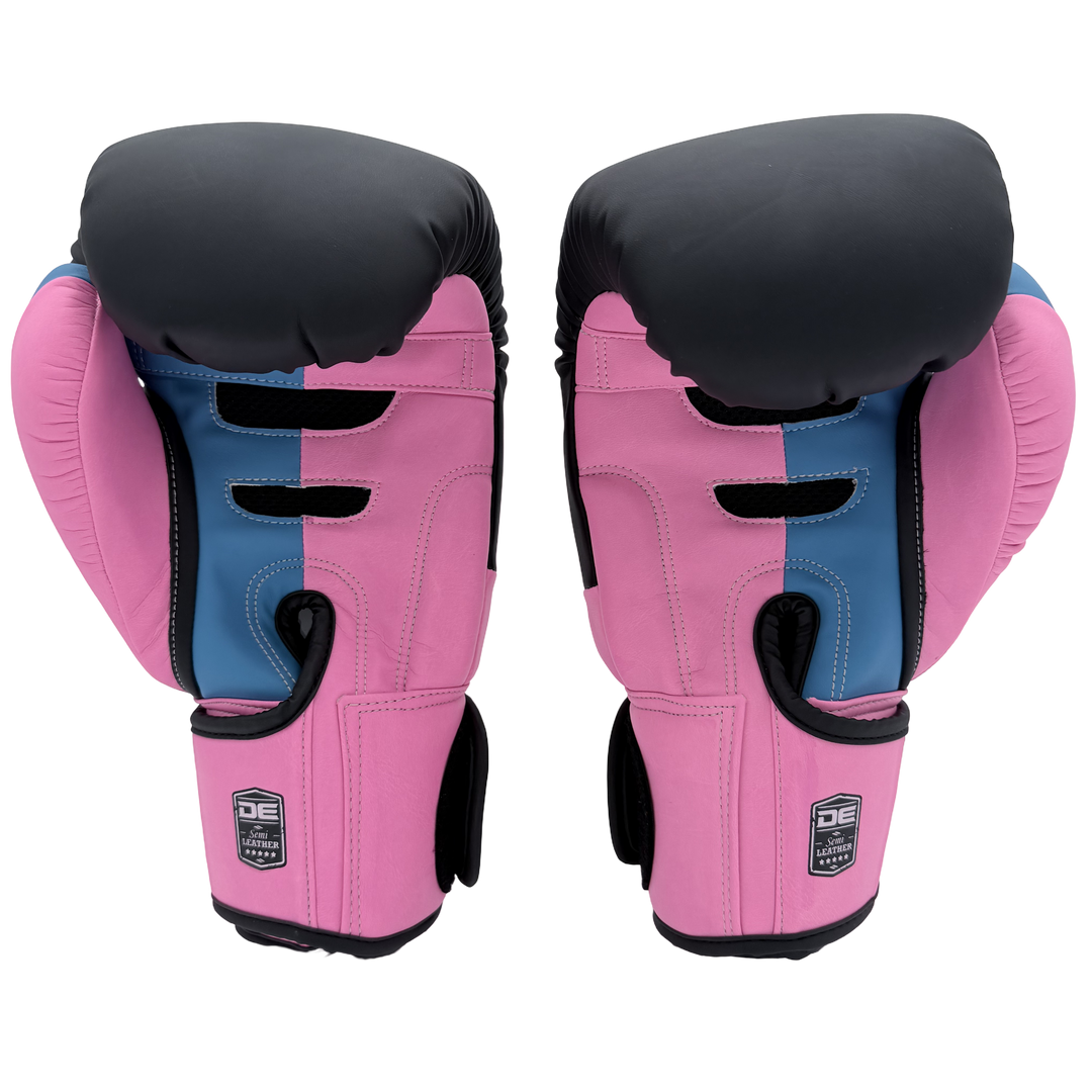 Boxing Gloves Danger EVO 3 Microfiber Black Pink Blue - Sambo Store Australasia