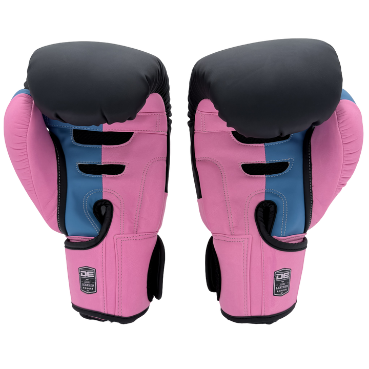 Boxing Gloves Danger EVO 3 Microfiber Black Pink Blue - Sambo Store Australasia