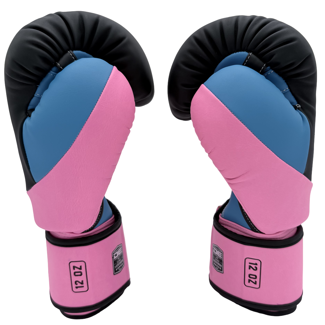 Boxing Gloves Danger EVO 3 Microfiber Black Pink Blue - Sambo Store Australasia