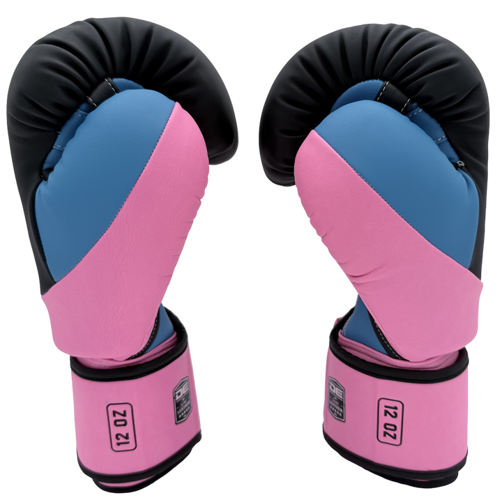 Boxing Gloves Danger EVO 3 Microfiber Black Pink Blue - Sambo Store Australasia