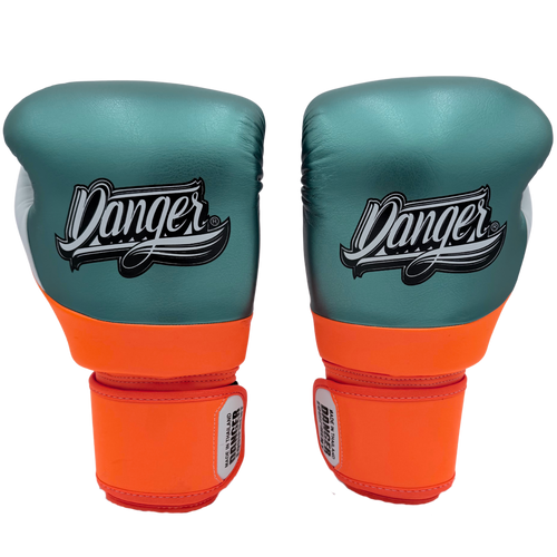 Boxing Gloves Danger EVO 3 Microfiber Viridian Orange - Sambo Store Australasia