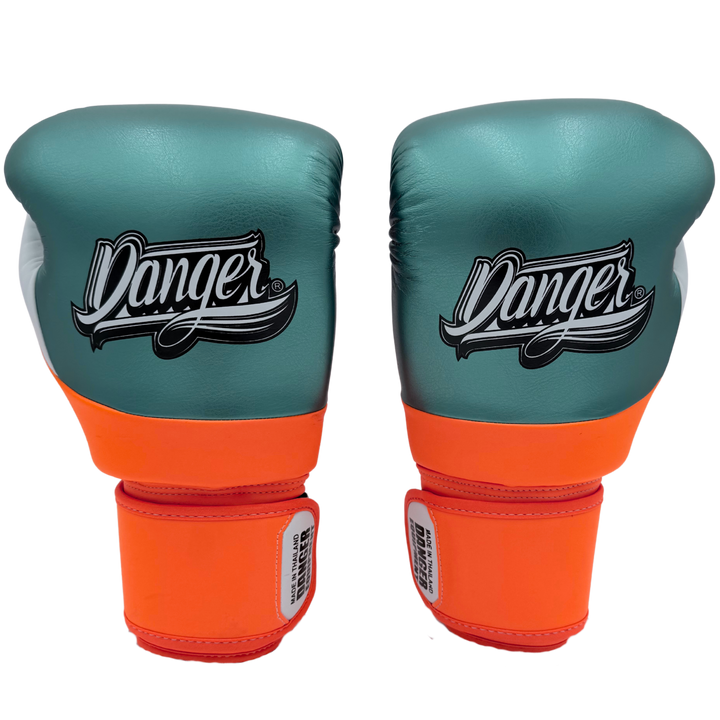 Boxing Gloves Danger EVO 3 Microfiber Viridian Orange