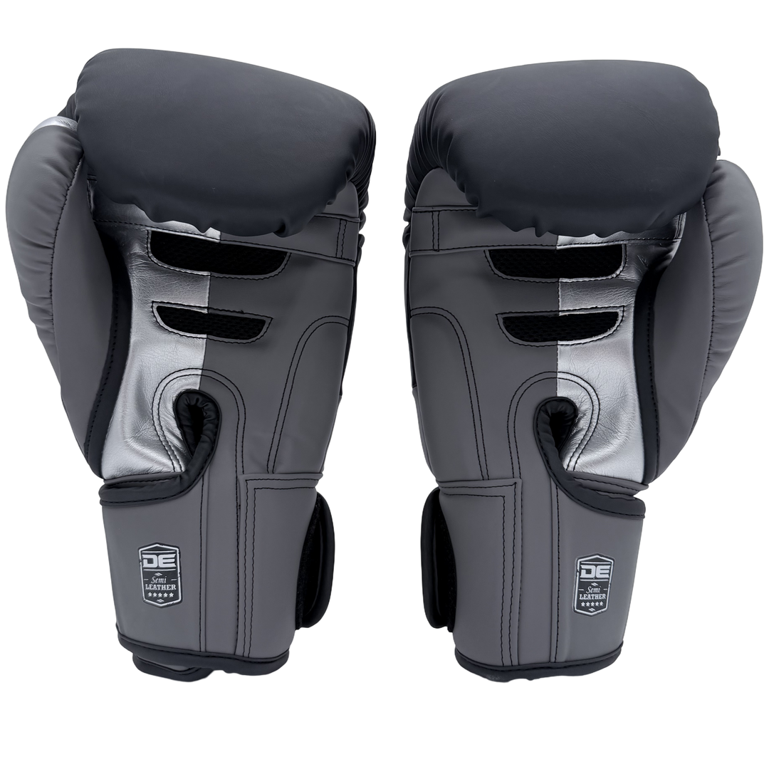 Boxing Gloves Danger EVO 3 Microfiber Black Grey Silver - Sambo Store Australasia