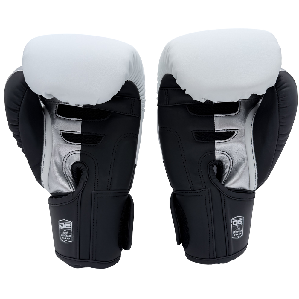 Boxing Gloves Danger EVO 3 Microfiber White Black Silver - Sambo Store Australasia