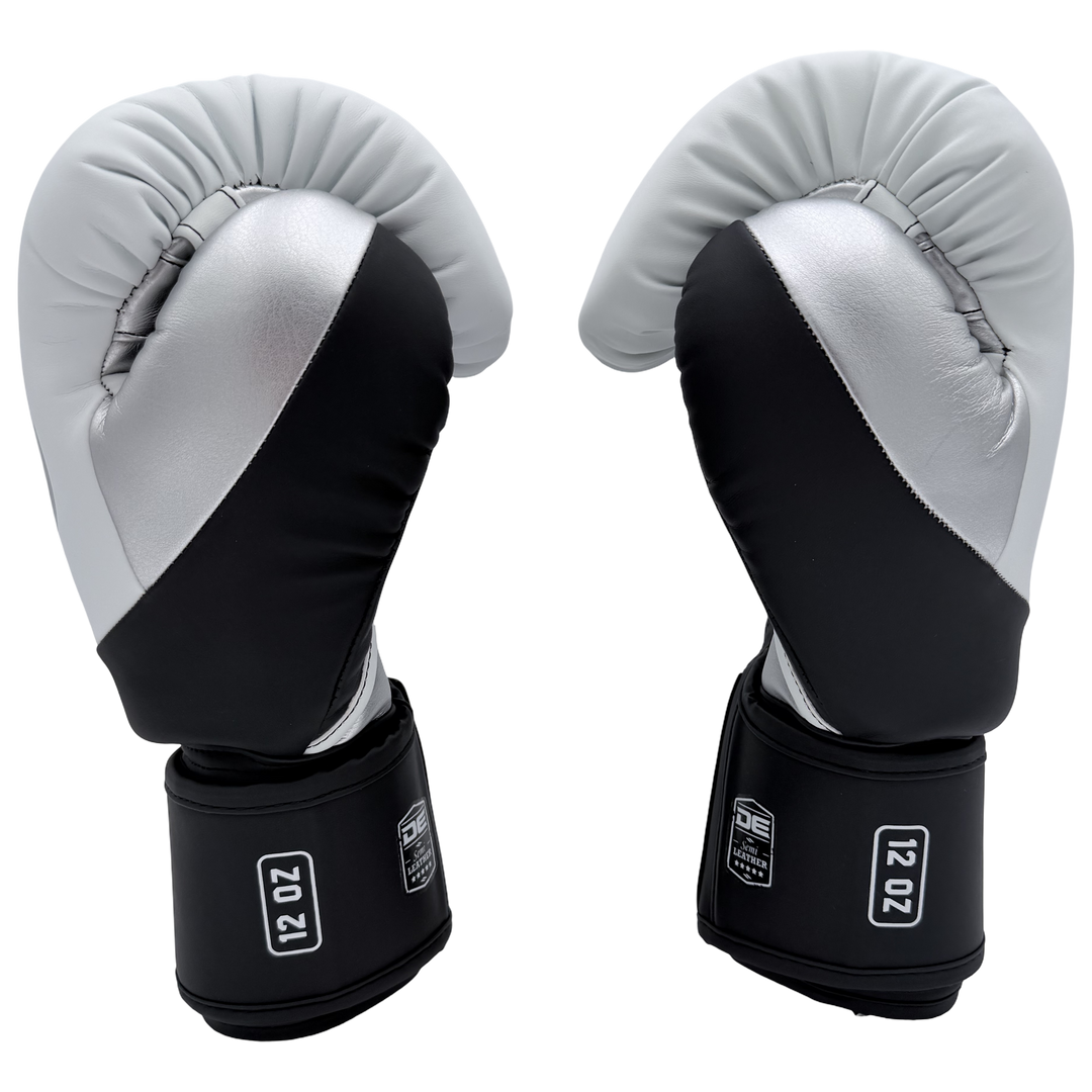 Boxing Gloves Danger EVO 3 Microfiber White Black Silver - Sambo Store Australasia