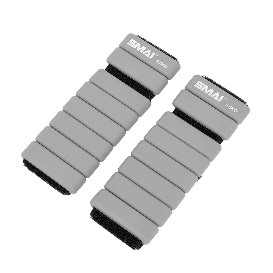 Weighted Ankle / Wrist Bracelets 0.5KG (Pair) - Grey - Sambo Store Australasia