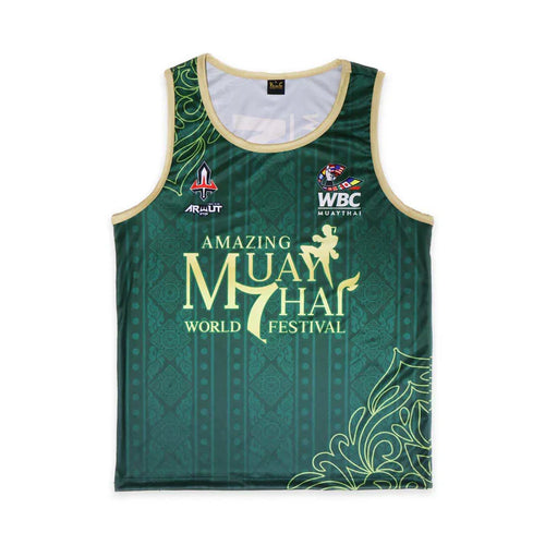 Arwut x WBC Amazing Muay Thai Emerald Singlet - Sambo Store Australasia