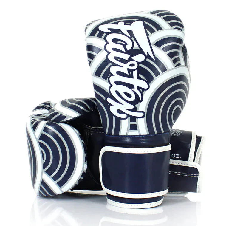 Fairtex BGV14 Microfibre Boxing Gloves - Art Collections - Blue Wave - Sambo Store Australasia