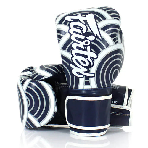 Fairtex BGV14 Microfibre Boxing Gloves - Art Collections - Blue Wave - Sambo Store Australasia