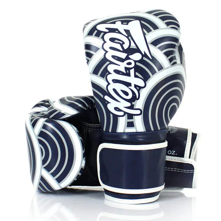 Fairtex BGV14 Microfibre Boxing Gloves - Art Collections - Blue Wave - Sambo Store Australasia