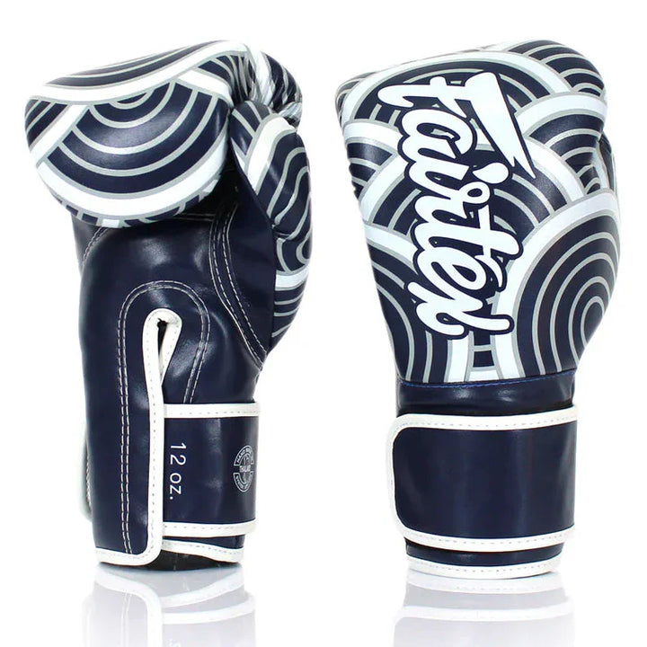 Fairtex BGV14 Microfibre Boxing Gloves - Art Collections - Blue Wave - Sambo Store Australasia