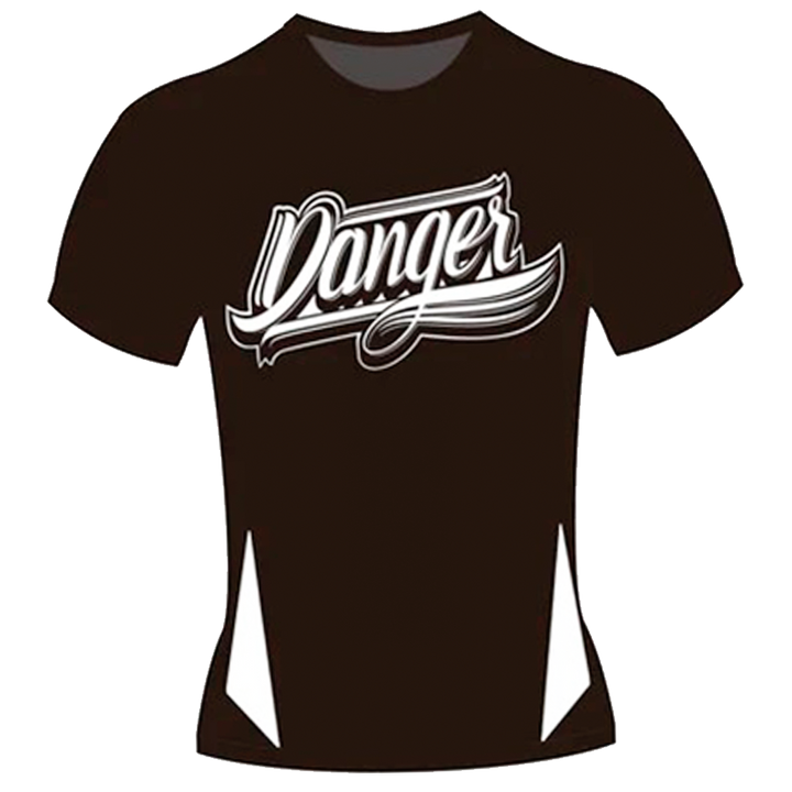 T-Shirt Cotton USA Danger Black White - Sambo Store Australasia
