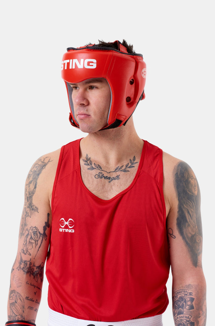 IBA Competition Approved Open Face Head Guard | Protective Boxing & Sparring Headgear