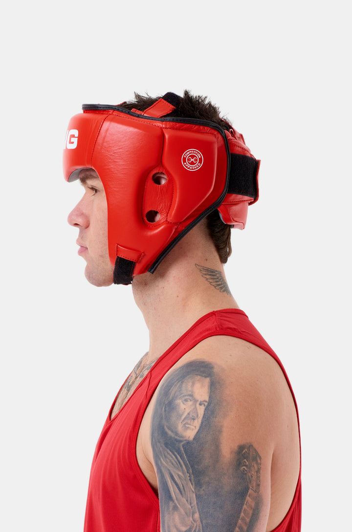 IBA Competition Approved Open Face Head Guard | Protective Boxing & Sparring Headgear