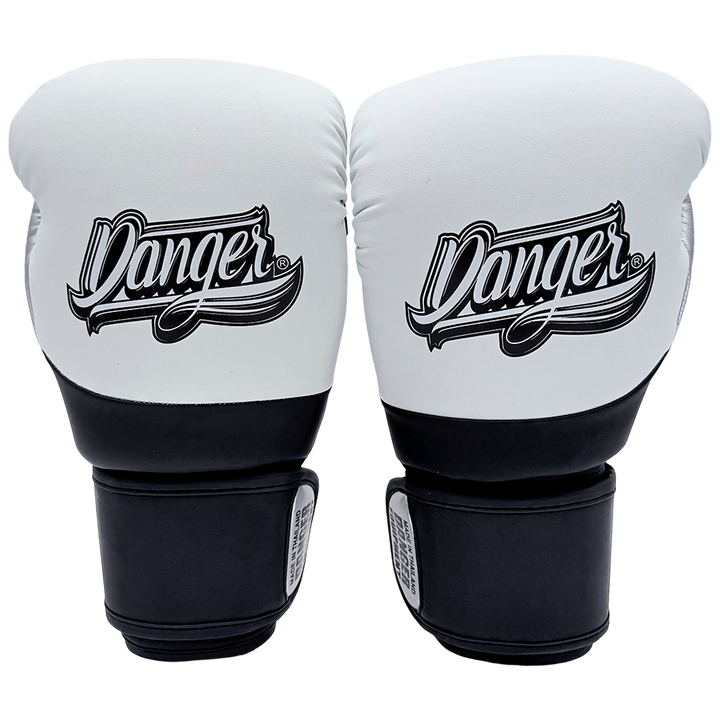 Boxing Gloves Danger EVO 3 Microfiber White Black Silver - Sambo Store Australasia