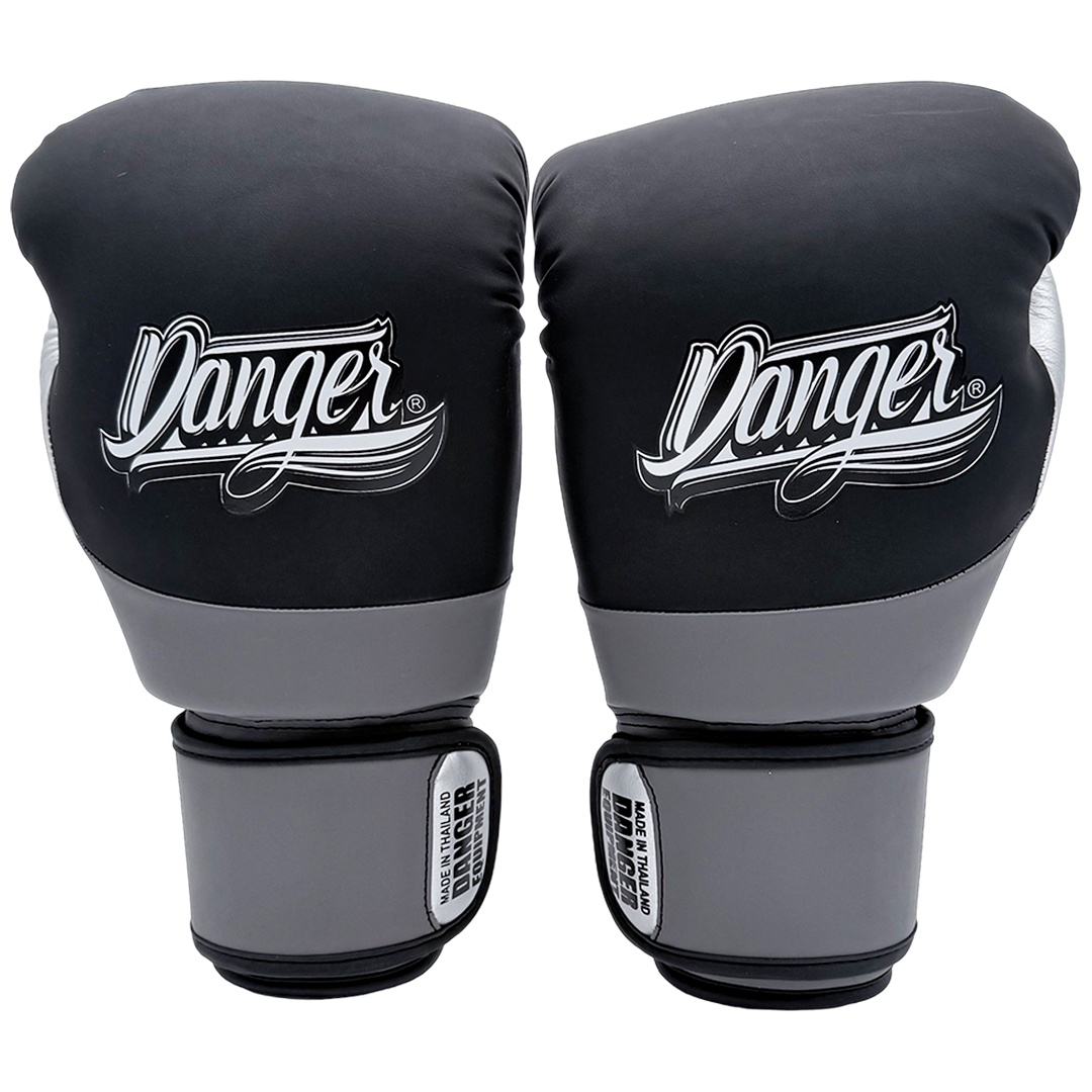 Boxing Gloves Danger EVO 3 Microfiber Black Grey Silver - Sambo Store Australasia