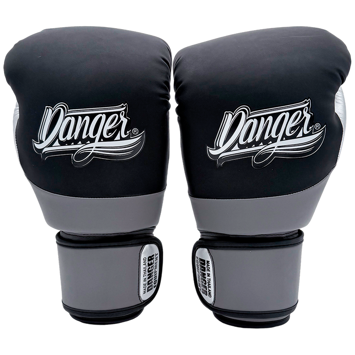 Boxing Gloves Danger EVO 3 Microfiber Black Grey Silver - Sambo Store Australasia