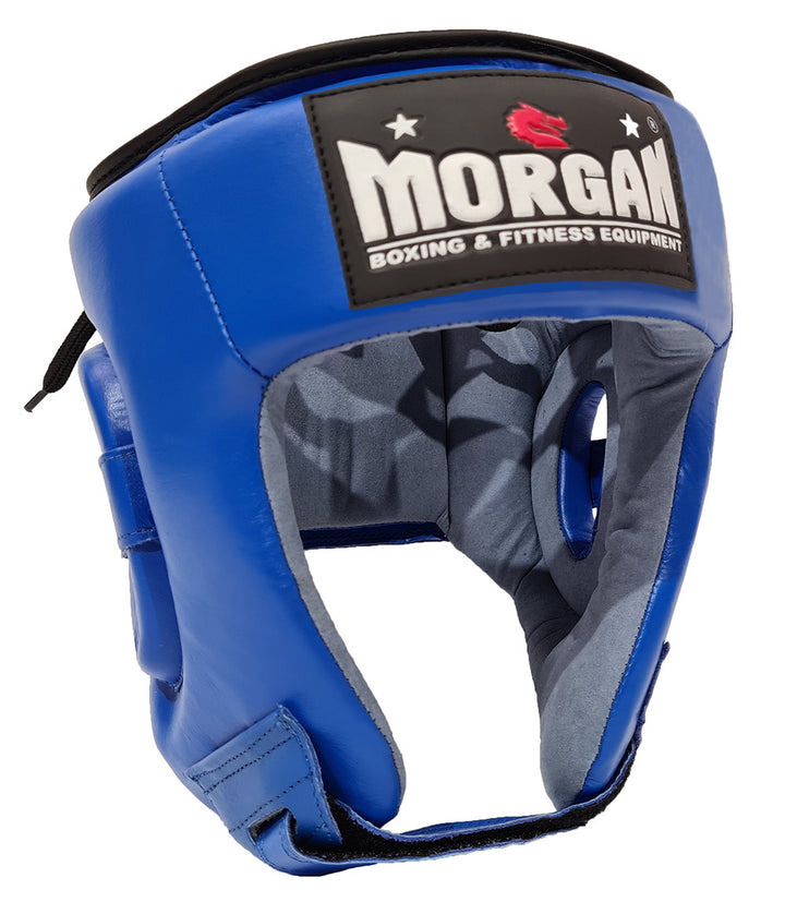 MORGAN PLATINUM OPEN FACE LEATHER HEAD GUARD