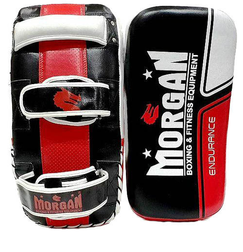 Morgan Endurance Gel Leather Curved Thai Pads (Pair) - Sambo Store Australasia