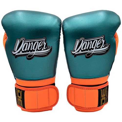 Boxing Gloves Danger Mexican Microfiber Viridian Orange - Sambo Store Australasia