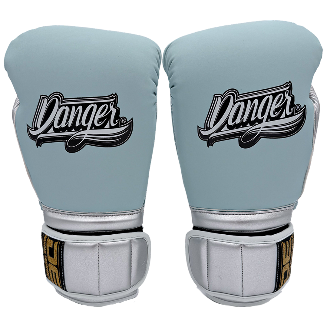 Boxing Gloves Danger Mexican Microfiber Baby Blue - Sambo Store Australasia