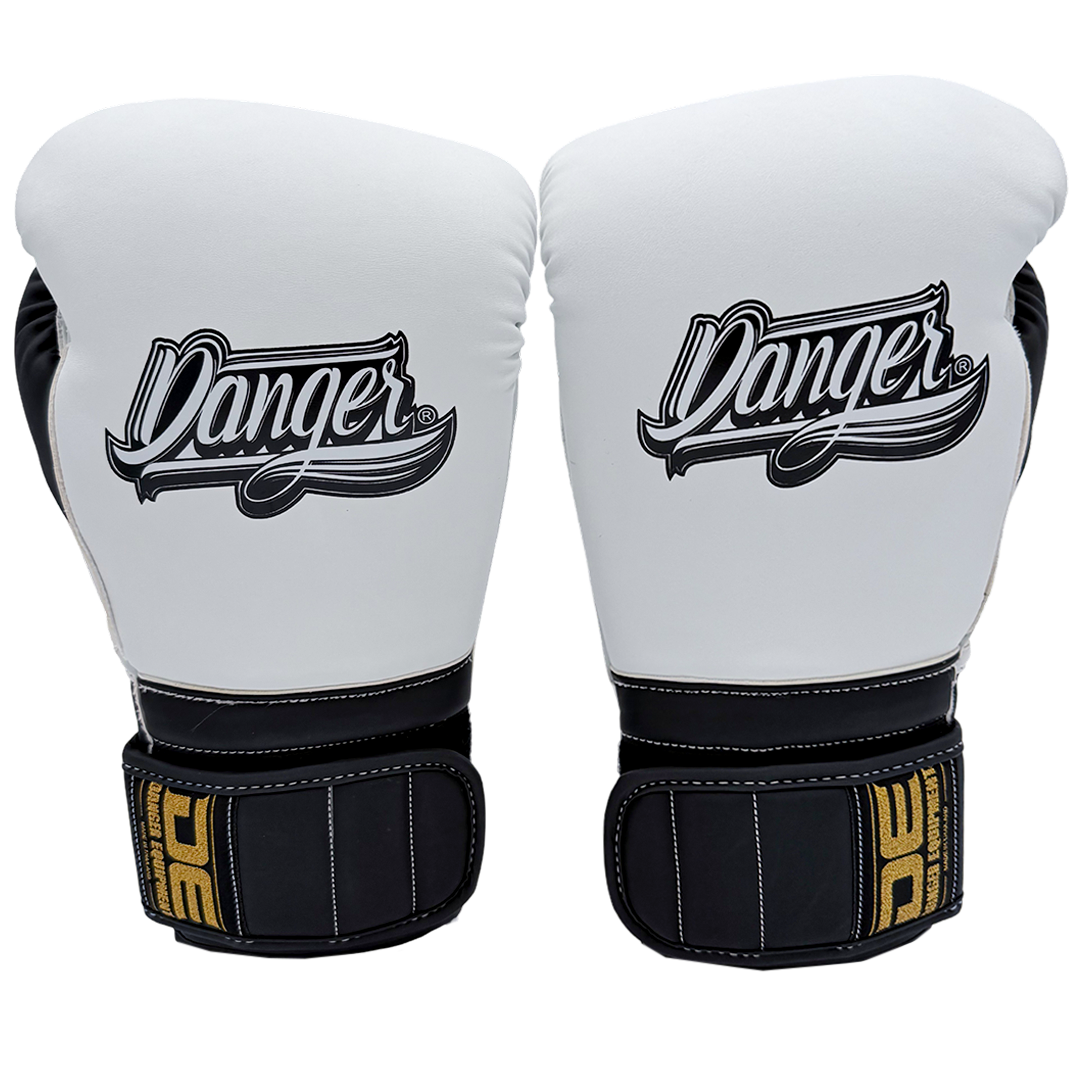 Boxing Gloves Danger Mexican Microfiber White Black - Sambo Store Australasia