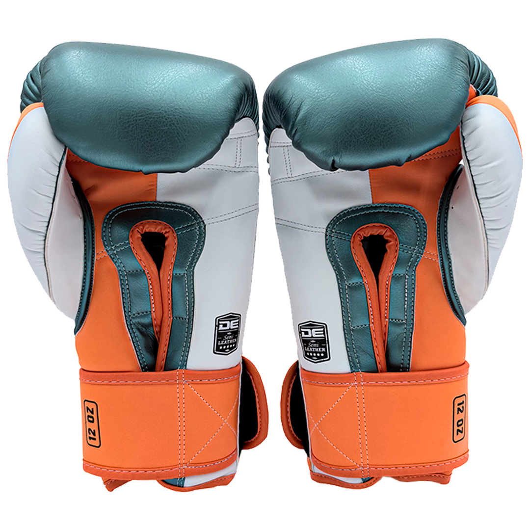 Boxing Gloves Danger Mexican Microfiber Viridian Orange - Sambo Store Australasia