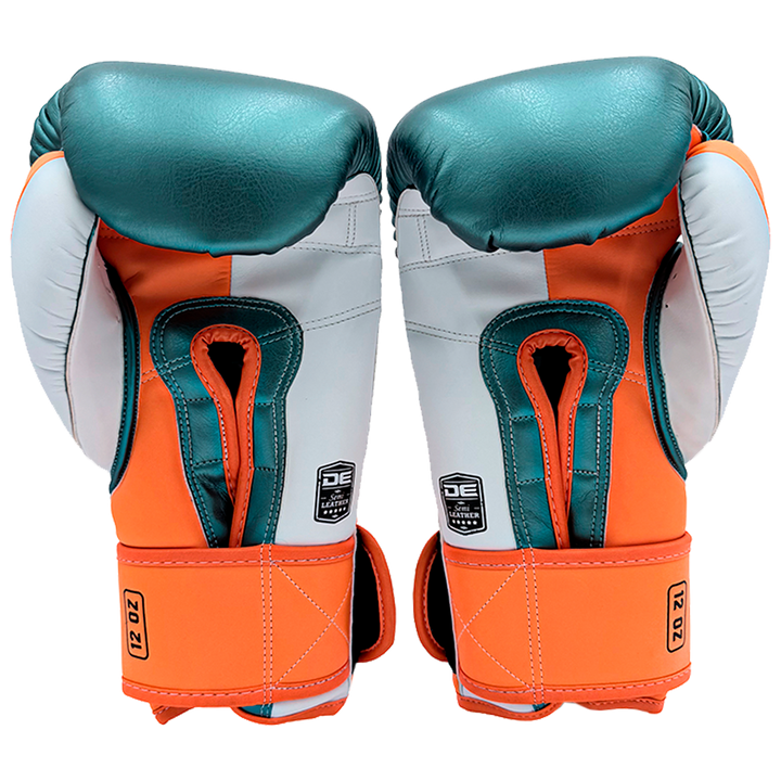Boxing Gloves Danger Mexican Microfiber Viridian Orange - Sambo Store Australasia