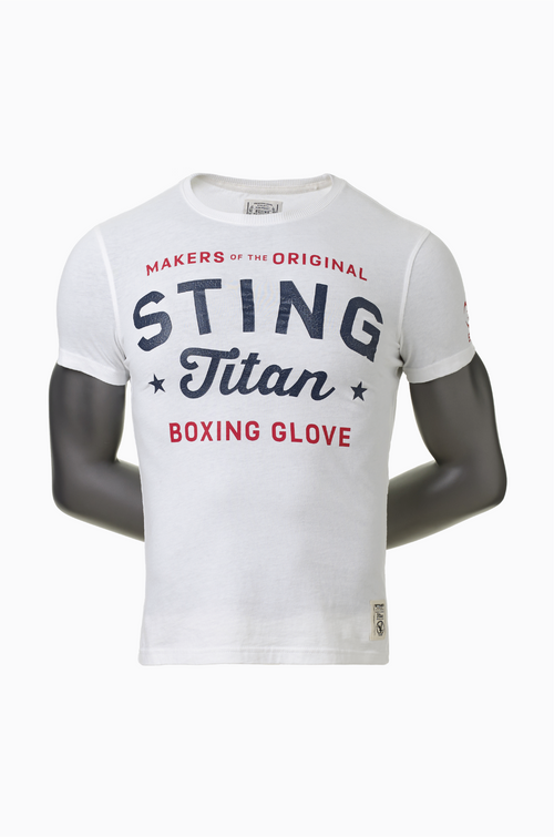 Sting Men's Titan Original Retro Tee | Enzyme-Washed Cotton & Heritage Boxing Style - Sambo Store Australasia