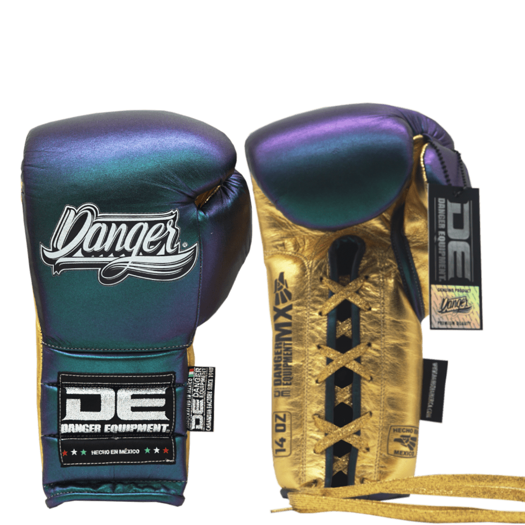 Boxing Pro Gloves Laces Danger Mx Blue - Sambo Store Australasia