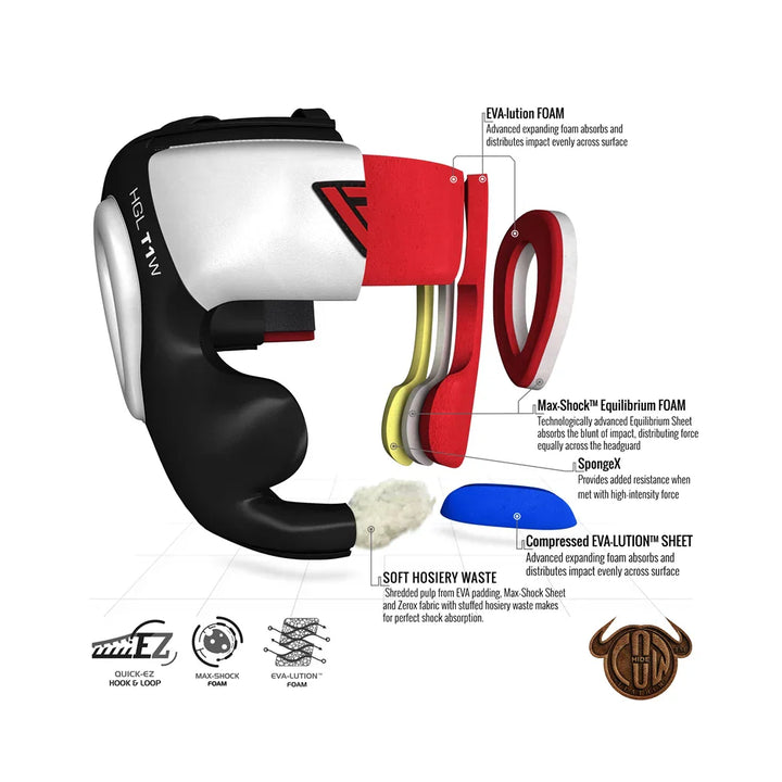 RDX T1 Leather Full Face Headgear - Sambo Store Australasia