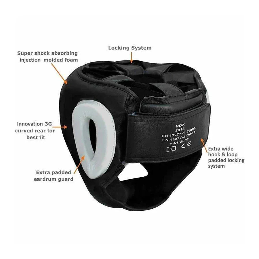 RDX T1 Leather Full Face Headgear - Sambo Store Australasia